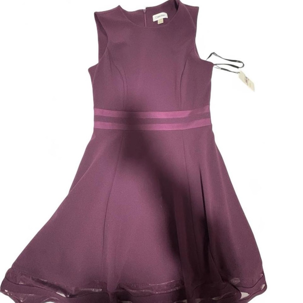 Calvin Klein Purple Sleeveless Formal Dress